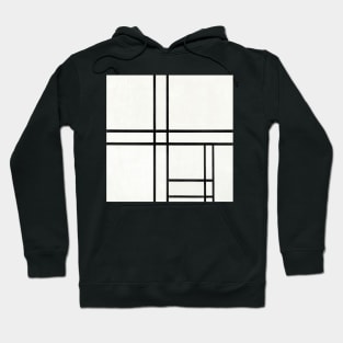 Composition in White and Black Hoodie